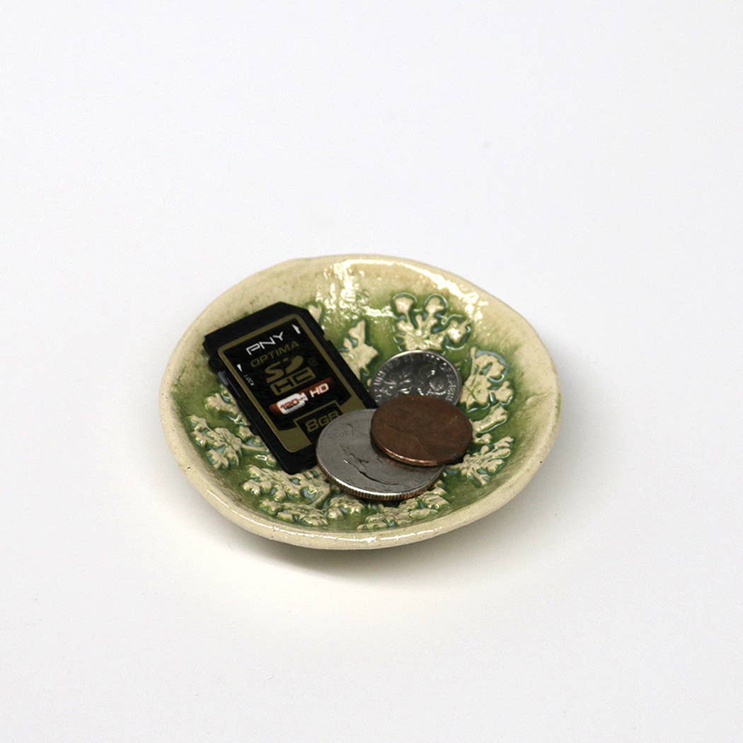 Pottery Dish Bowl - Queen Anne's Lace