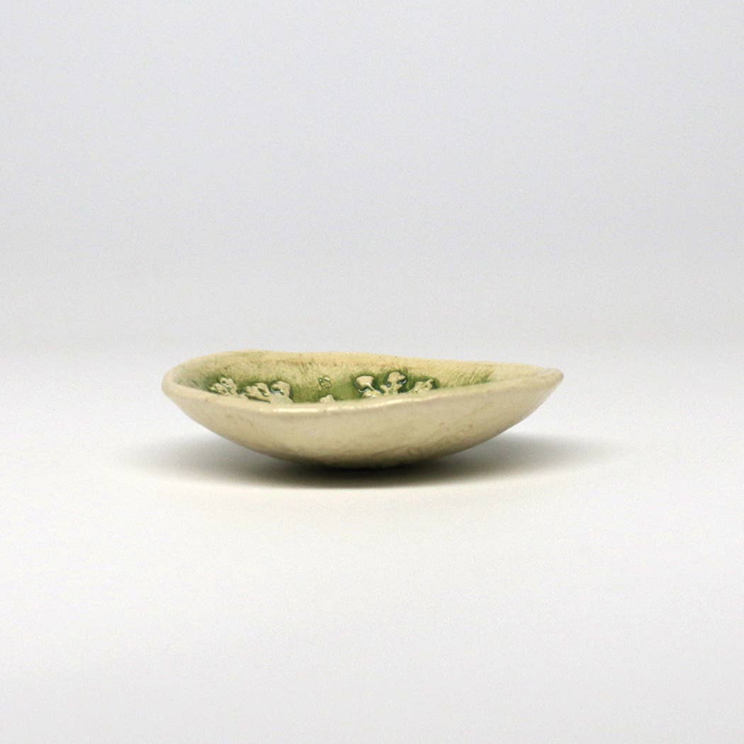 Pottery Dish Bowl - Queen Anne's Lace