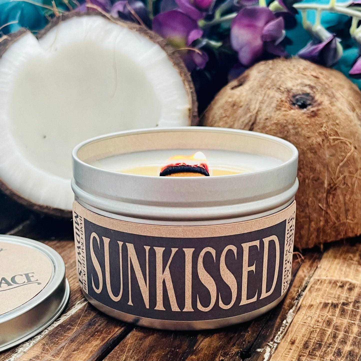 Sunkissed - Candle Tin - Wooden Wick