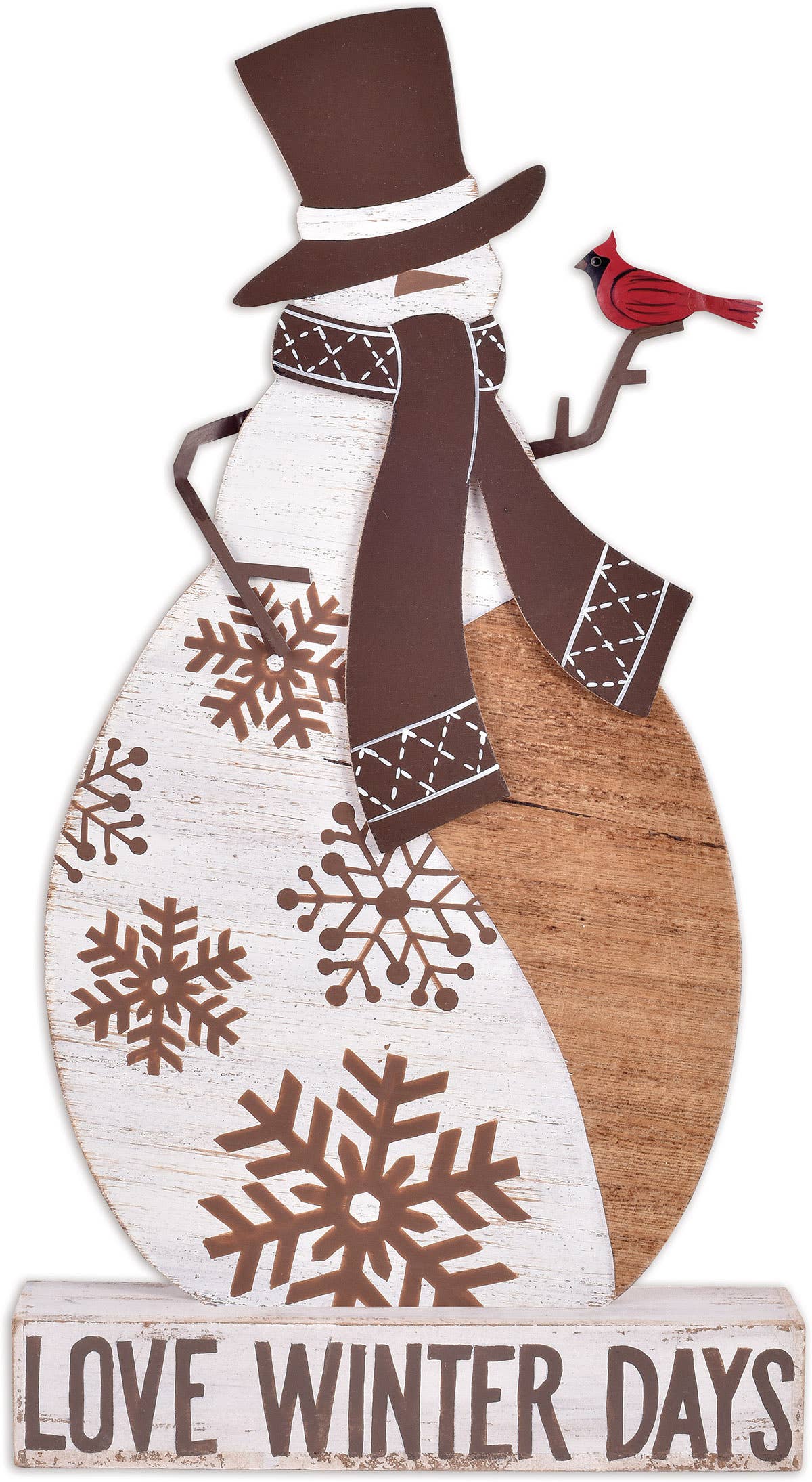 Wood Snowman - Tabletop Decor 16"